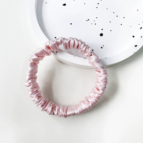 Wholesale Handmade Silk Hair Tie For Women High Elasticity Mulberry Silk Nonpulling Ponytail Head Flower Hair Rope