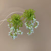 Wholesale Handmade Silver Needle Mesh Earrings With Forest Flower Design