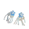 Wholesale Handmade Silver Needle Mesh Earrings With Forest Flower Design