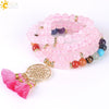 Wholesale Handmade Simple Style Natural Stone And Copper Dream Catcher Bracelet Gold Plated