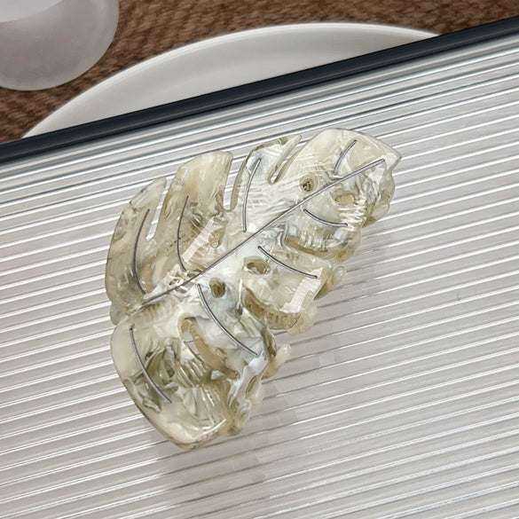 Wholesale Handmade Small Fresh Leaf Acetic Acid Hair Clip For Women
