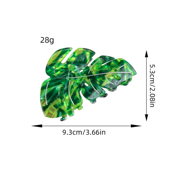 Wholesale Handmade Small Fresh Leaf Acetic Acid Hair Clip For Women