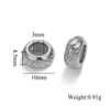 Wholesale Handmade Stainless Steel And Silicone Loose Round Beads Jewelry With Glossy Geometric Design And Electroplating