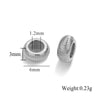 Wholesale Handmade Stainless Steel And Silicone Loose Round Beads Jewelry With Glossy Geometric Design And Electroplating