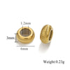 Wholesale Handmade Stainless Steel And Silicone Loose Round Beads Jewelry With Glossy Geometric Design And Electroplating