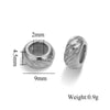 Wholesale Handmade Stainless Steel And Silicone Loose Round Beads Jewelry With Glossy Geometric Design And Electroplating
