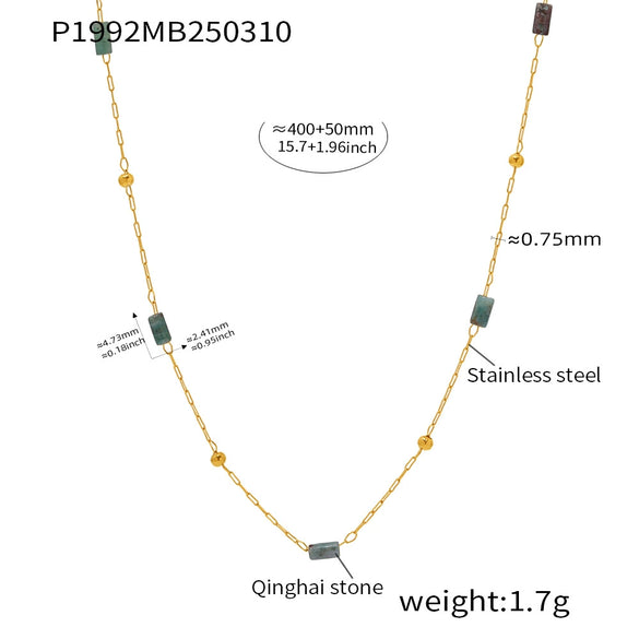 Wholesale Handmade 316L Stainless Steel And Tiger's Eye Beaded Cross Necklace With Geometric Pattern For Women