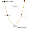 Wholesale Handmade 316L Stainless Steel And Tiger's Eye Beaded Cross Necklace With Geometric Pattern For Women