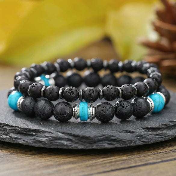 Wholesale Handmade Stainless Steel Bracelet With Black Onyx Tiger Eye Stone Black Gallstone Cross For Men