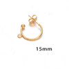 Wholesale Handmade Stainless Steel Cshaped Earrings With Electroplating Treatment
