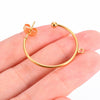 Wholesale Handmade Stainless Steel Cshaped Earrings With Electroplating Treatment