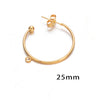 Wholesale Handmade Stainless Steel Cshaped Earrings With Electroplating Treatment