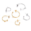 Wholesale Handmade Stainless Steel Cshaped Earrings With Electroplating Treatment