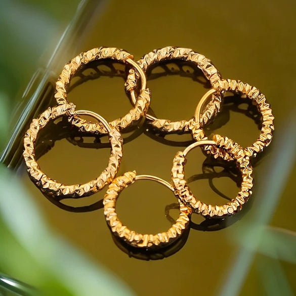 Wholesale Handmade Stainless Steel Geometric Electroplated Earrings With Original Design