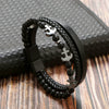 Wholesale Handmade Stainless Steel Geometric Natural Stone Bracelets For Men