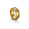 Wholesale Handmade Stainless Steel Geometric Ring Material Accessories With Embossed Edge And Electroplating