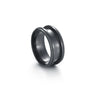 Wholesale Handmade Stainless Steel Geometric Ring Material Accessories With Embossed Edge And Electroplating
