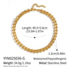 Wholesale Handmade Stainless Steel Geometric Staircase Necklace And Bracelet Set For Women