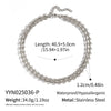 Wholesale Handmade Stainless Steel Geometric Staircase Necklace And Bracelet Set For Women