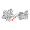 Wholesale Handmade Stainless Steel Hollow Flower Pattern Hanging Earrings Accessories With Electroplating