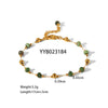 Wholesale Handmade Stainless Steel Natural Stone Jewelry With Flat Bead Pattern And Cross Chain For Women