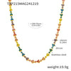 Wholesale Handmade Stainless Steel Zircon Inlaid Light Luxury Clavicle Necklace And Bracelet Electroplated