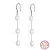 Wholesale Handmade 925 Sterling Silver Earrings With Natural Freshwater Pearl For Women Retro Style
