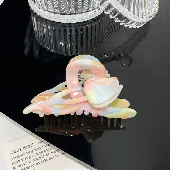 Wholesale Handmade Sweet Style Acetic Acid Women's Flower Shark Hair Clip