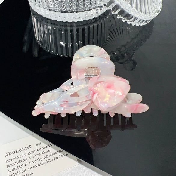 Wholesale Handmade Sweet Style Acetic Acid Women's Flower Shark Hair Clip