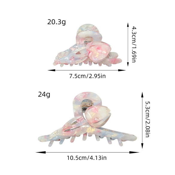 Wholesale Handmade Sweet Style Acetic Acid Women's Flower Shark Hair Clip
