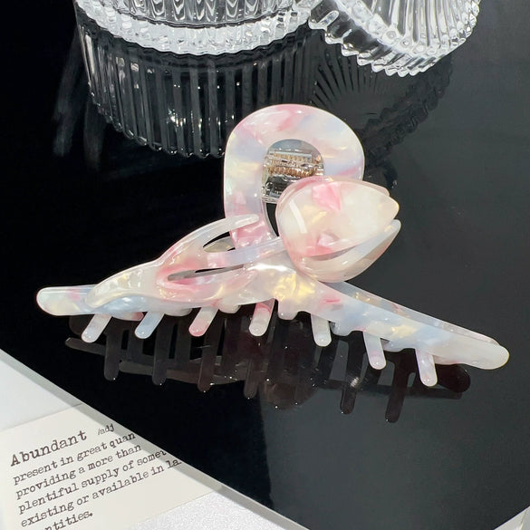 Wholesale Handmade Sweet Style Acetic Acid Women's Flower Shark Hair Clip