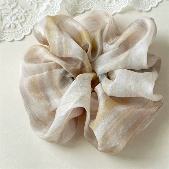Wholesale Handmade Tiedye Chiffon Hair Ring For Women And Girls