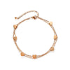 Wholesale Handmade Titanium Steel Heart Shaped 18K Gold Vacuum Electroplated Female Bracelet