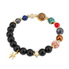 Wholesale Handmade Unisex Beaded Bracelet With Stainless Steel Stone Alloy And Geometric Pendant