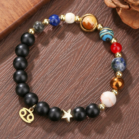Wholesale Handmade Unisex Beaded Bracelet With Stainless Steel Stone Alloy And Geometric Pendant