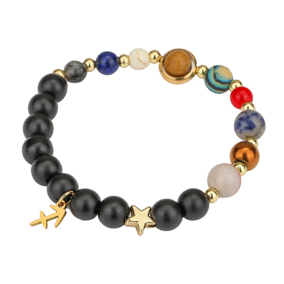 Wholesale Handmade Unisex Beaded Bracelet With Stainless Steel Stone Alloy And Geometric Pendant
