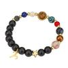 Wholesale Handmade Unisex Beaded Bracelet With Stainless Steel Stone Alloy And Geometric Pendant