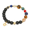 Wholesale Handmade Unisex Beaded Bracelet With Stainless Steel Stone Alloy And Geometric Pendant