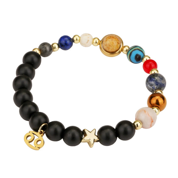 Wholesale Handmade Unisex Beaded Bracelet With Stainless Steel Stone Alloy And Geometric Pendant