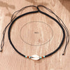 Wholesale Handmade Vintage Bohemian Style Wax Rope Vervain Chain Clavicle Necklace Jewelry