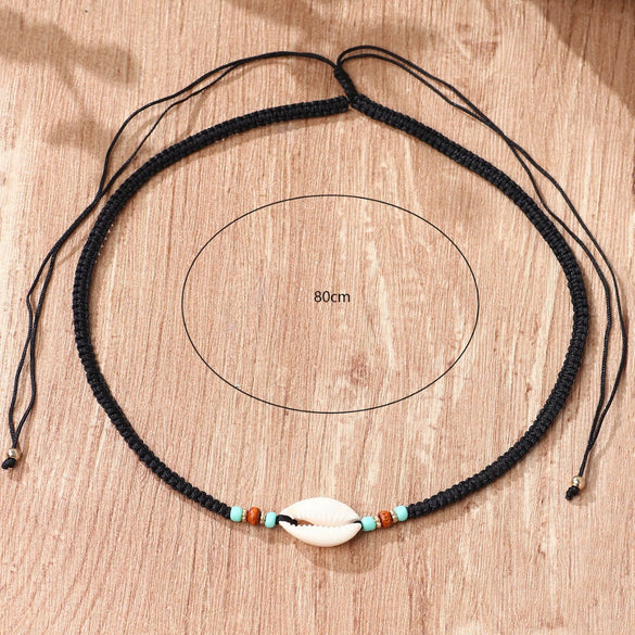 Wholesale Handmade Vintage Bohemian Style Wax Rope Vervain Chain Clavicle Necklace Jewelry