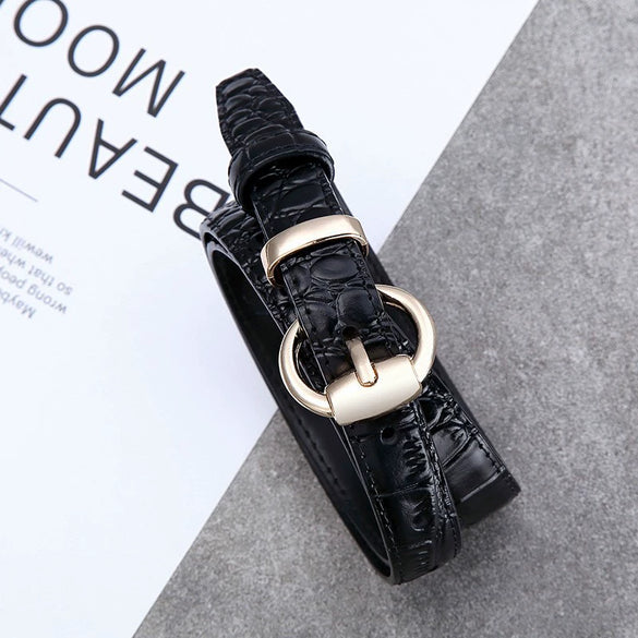 Wholesale Handmade Vintage Women's Genuine Crocodile Leather Belt