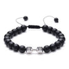 Wholesale Handmade Volcanic Stone And Alloy Dumbbell Style Unisex Energy Bracelet