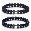 Wholesale Handmade Volcanic Stone And Alloy Dumbbell Style Unisex Energy Bracelet