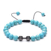 Wholesale Handmade Volcanic Stone And Alloy Dumbbell Style Unisex Energy Bracelet