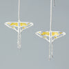 Wholesale Handmade Women Jewelry Set With S925 Sterling Silver Kite Shaped Ring Earrings And Necklace 18K Gold Plated