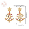 Wholesale Handmade Women's Christmas Earrings 925 Silver With Christmas Tree And Star Elements Micro Inlaid Zircon
