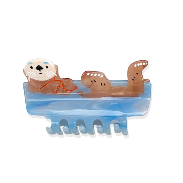 Wholesale Handmade Women's Cute Animal Acetic Acid Splicing Grab Clip Hairpin With Raccoon Cat Design