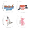 Wholesale Handmade Women's Cute Animal Acetic Acid Splicing Grab Clip Hairpin With Raccoon Cat Design
