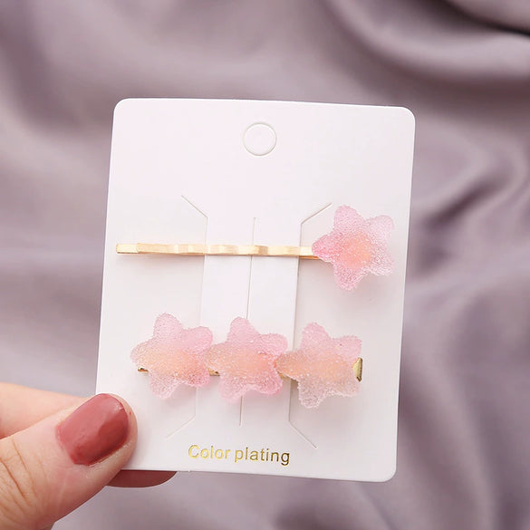 Wholesale Handmade Women's Cute Heartshaped Star Hairpin Soft Clay Duck Clip